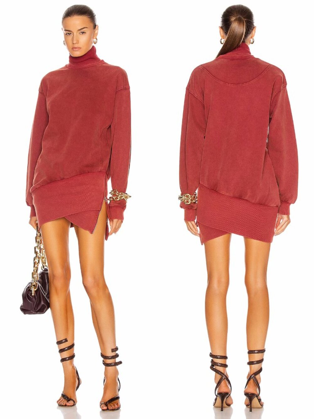 NWT New Young Fabulous And Broke Asymmetrical Sweater Dress Size XS